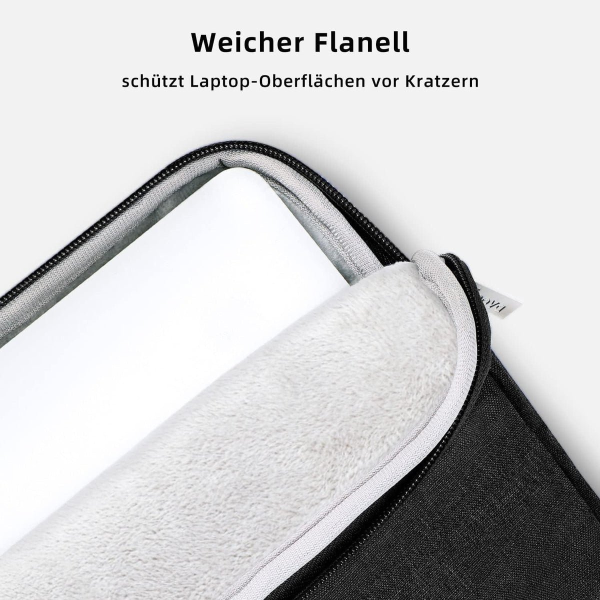 Voova Laptoptasche 13-14 Zoll Wasserdicht Stoßfest Schultertasche Laptop Tasche mit Griff Schwarz