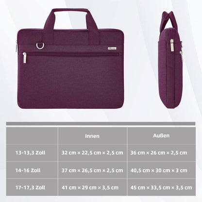 Voova Laptoptasche 360° Schutz 13-17,3 Zoll Wasserdicht Umhängetasche