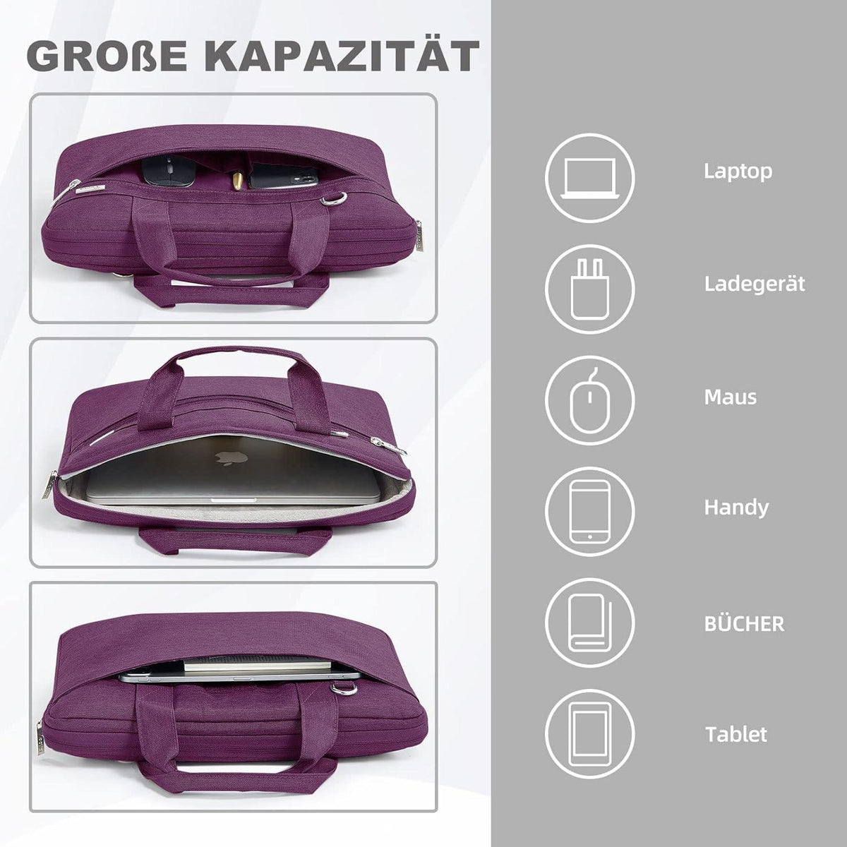 Voova Laptoptasche 360°Schutz 17,3 Zoll Wasserdicht