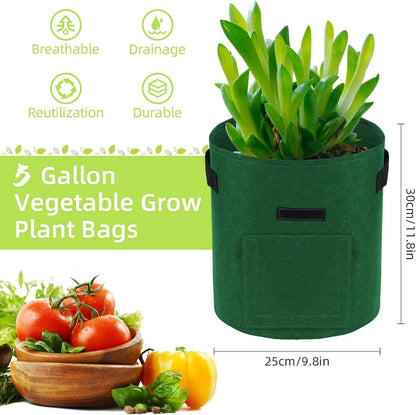 Pflanzbeutel 5er Pack 5 Gallonen Gemüse Kartoffel Blumen mit