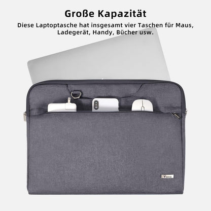 Voova Laptoptasche 13 13,3 14 Zoll Wasserdicht Stoßfest Grau