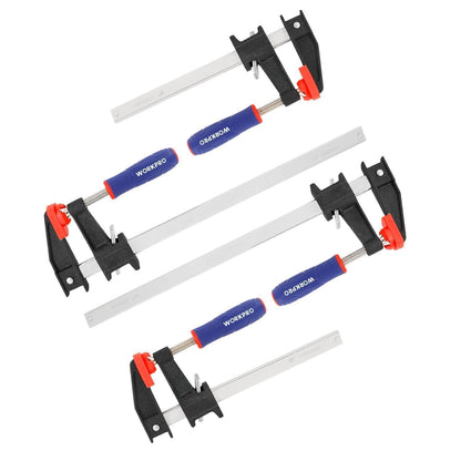WORKPRO Schraubzwingen Set 4 Stück 150/300mm Spannkraft