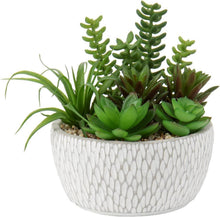 Kunstpflanze Sukkulentenarrangement Zementtopf Deko 16cm