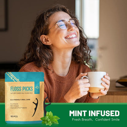 Zahnseide Stick 50 Sticks Minzgeschmack umweltfreundlich vegan