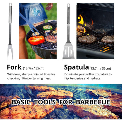 Grillbesteck Set 9tlg Geburtstagsgeschenk für Männer Tasche