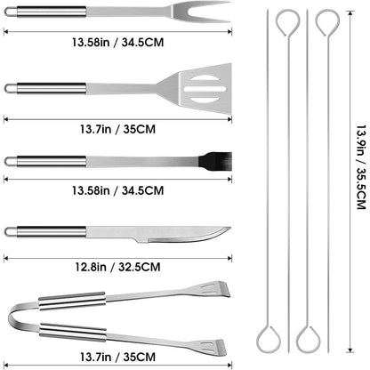 Grillbesteck Set 9tlg Geburtstagsgeschenk für Männer Tasche