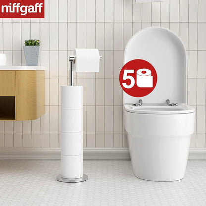 Toilettenpapierhalter Edelstahl Stabil Stehend für Klopapier