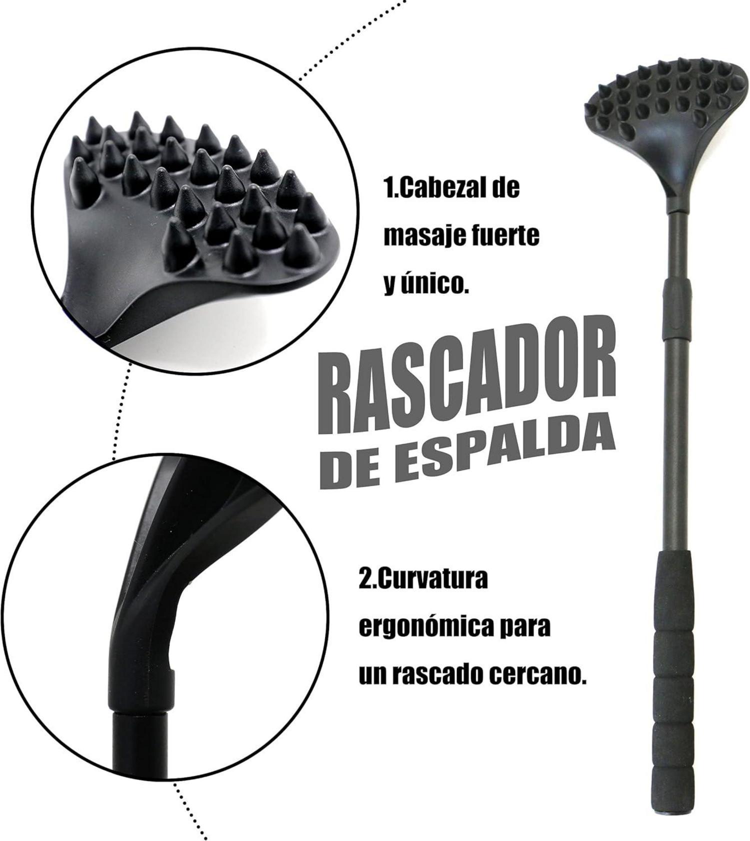 EASACE 2er Pack Ausziehbare Body Scratcher Set 21 Zoll ABS-Massagekopf Schwarz Blau für Erwachsene - Haustiere Kompakt - Einziehbar