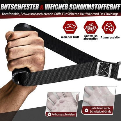 Fitnessbänder Set 150lbs 200lbs 250lbs 5 Stärken, Tragbarer