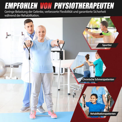 Fitnessbänder Set 150lbs 200lbs 250lbs 5 Stärken, Tragbarer