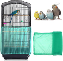 Vogelkäfig Abdeckung Samenfänger Papageien Kordelzug Netz Green