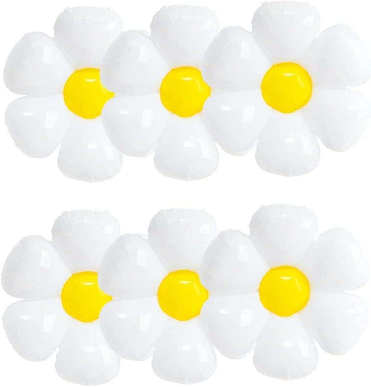6er Set Gänseblümchen Folienballon XXL Luftballons Blume Mylar für