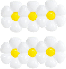 6er Set Gänseblümchen Folienballon XXL Luftballons Blume Mylar für