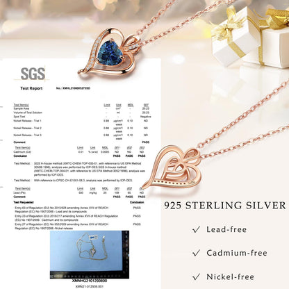 Silber Herz Halskette Damen 925 Sterling Silber Geschenk