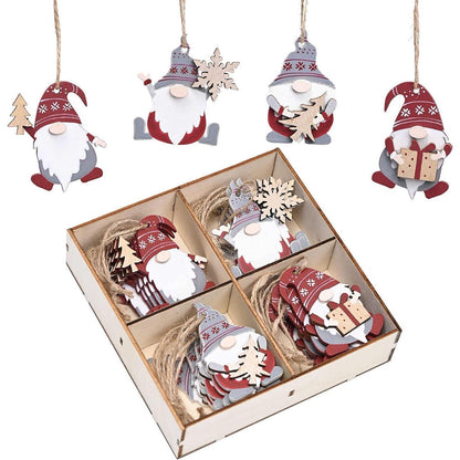 Valery Madelyn Holz Weihnachtsanhänger 24 Stück 6cm