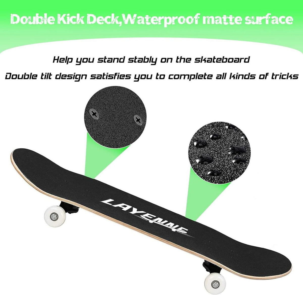 Skateboard Blitz 31 Zoll Ahornbrett ABEC-11 Lager 95A Räder 150 kg