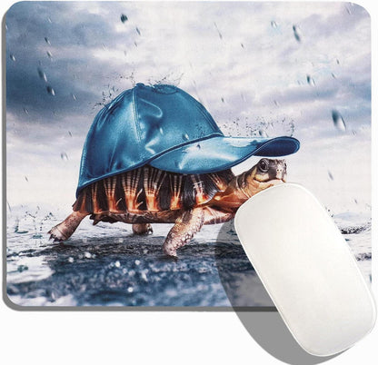Mauspad klein Kawaii Gaming Office Laptop PC rutschfest Waschbar 24x20x0,3cm Schildkröte
