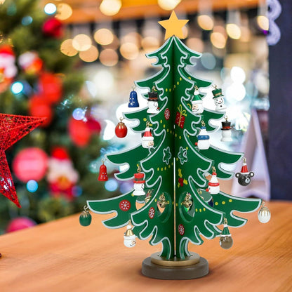 Adventskalender Weihnachtsbaum Holz DIY mit 24 Anhängern