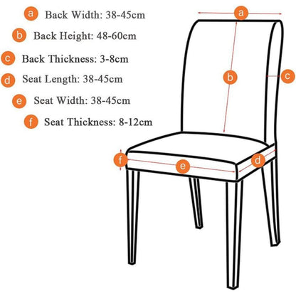 6x Stuhlhussen Elastisch Orange – Waschbar & Modern
