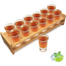 Schnapsglas-Set mit Cocktailhalter, 12 Löcher aus klarem