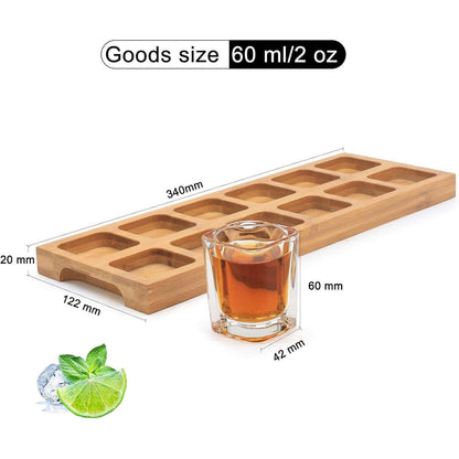 SuproBarware Schnapsglas-Set 60ml Halter Kristallglas 12er
