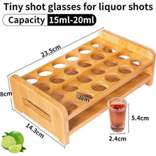 24er Set Schnapsgläser Mini mit Servierbrett Organizer