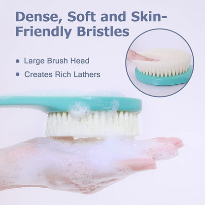 Duschbürste mit langem Griff, olivgrün, hygienisch und schimmelresistent