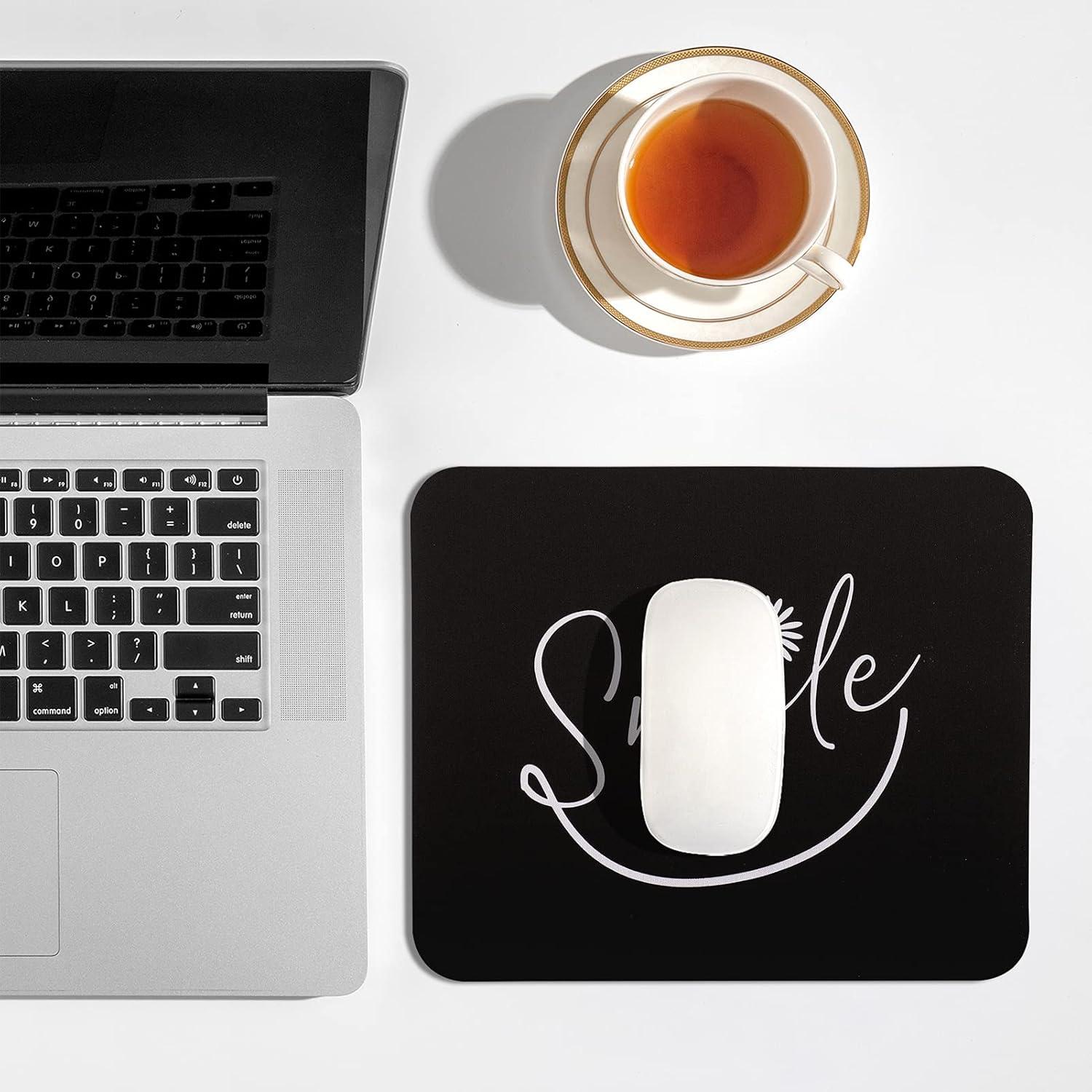 Mauspad Klein Schwarz rutschfeste Mousepad mit Motiv 200 x 240 x 3 mm