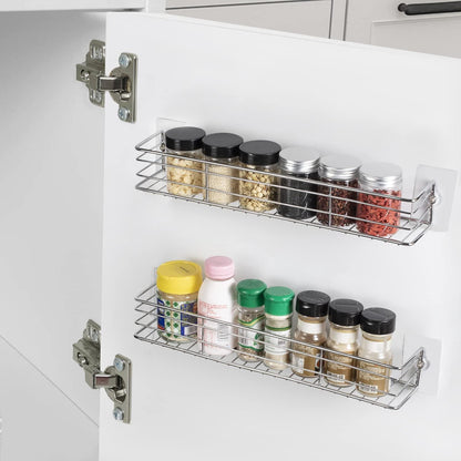 2er Set Gewürzregal Metall Hängender Organizer 40x8x6 cm