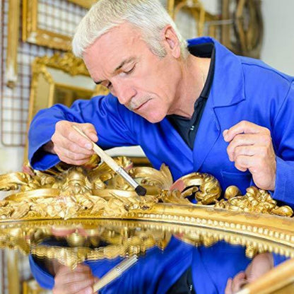 100 Blatt Blattgold Imitat mit Pinsel – Goldflocken für Basteln & Dekoration