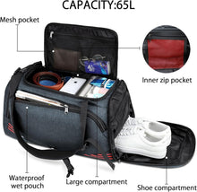 Sporttasche mit Schuhfach 40L Trainingstasche Gym Fitness