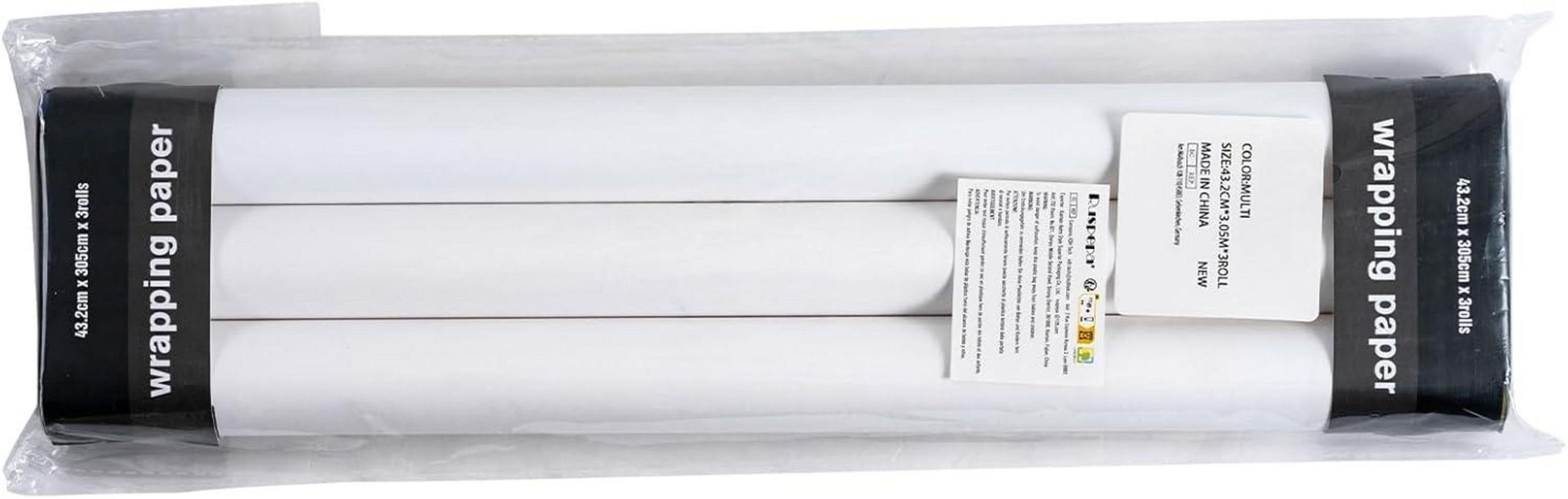 Weihnachtspapier 3 Rollen 43cmx3m Juteschnur Geschenkanhänger - Green Buffalo