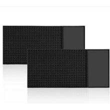 2er-Set Barmatte 30x15 cm Gummi Abtropfmatte schwarz Bar