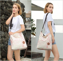 Damen Canvas Schultertasche Groß Multifunktionale Handtasche
