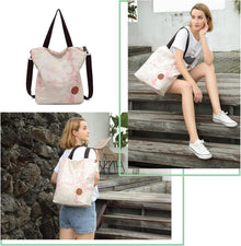 Damen Canvas Handtasche Schultertasche Multifunktionale