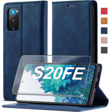 Samsung S20 FE Handyhülle Leder [Standfunktion] [Kartenfach] Flip Case