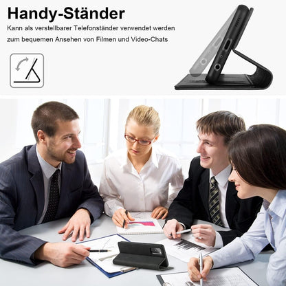 Samsung Galaxy S20 FE Hülle Leder Standfunktion Kartenfach Flip Case