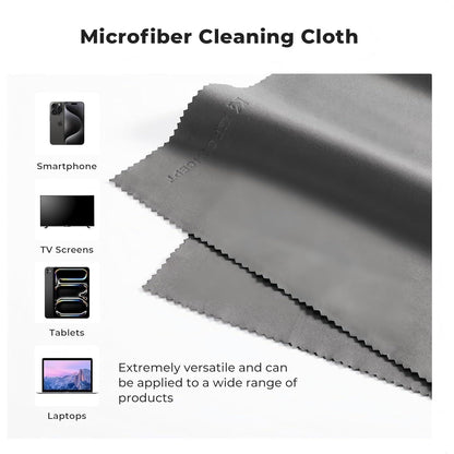 4er Pack Mikrofasertuch 40x40cm Grau - Reinigungstuch für
