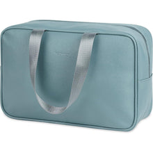 Großer Kulturbeutel A-graublau | Kosmetiktasche Reise Make-up Organizer