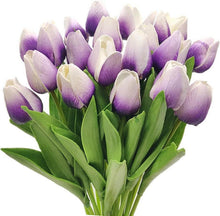 Künstliche Tulpen Blumen Hochzeitssträuße PU Tulpen Hellviolett