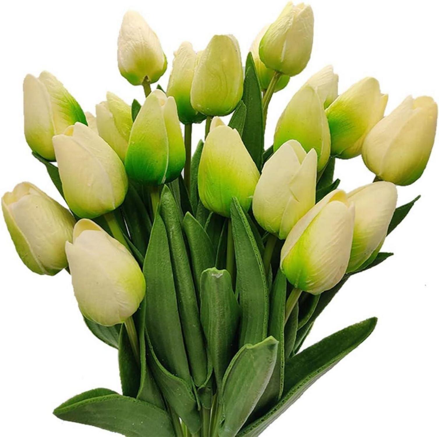 20 Stück Künstliche Tulpen Hochzeitssträuße PU Blumen