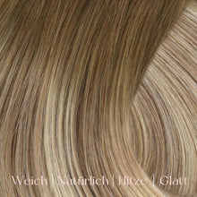 Clip-In Haarverlängerung Echthaar Ombre Braun 30cm