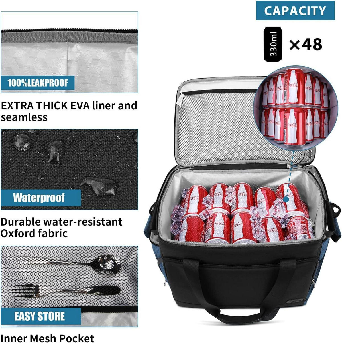 15L 30L Kühltasche Faltbar Thermotasche Wasserdicht Isoliertasche