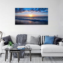 Leinwandbild Sonnenuntergang Strand 100x50cm Wandbild