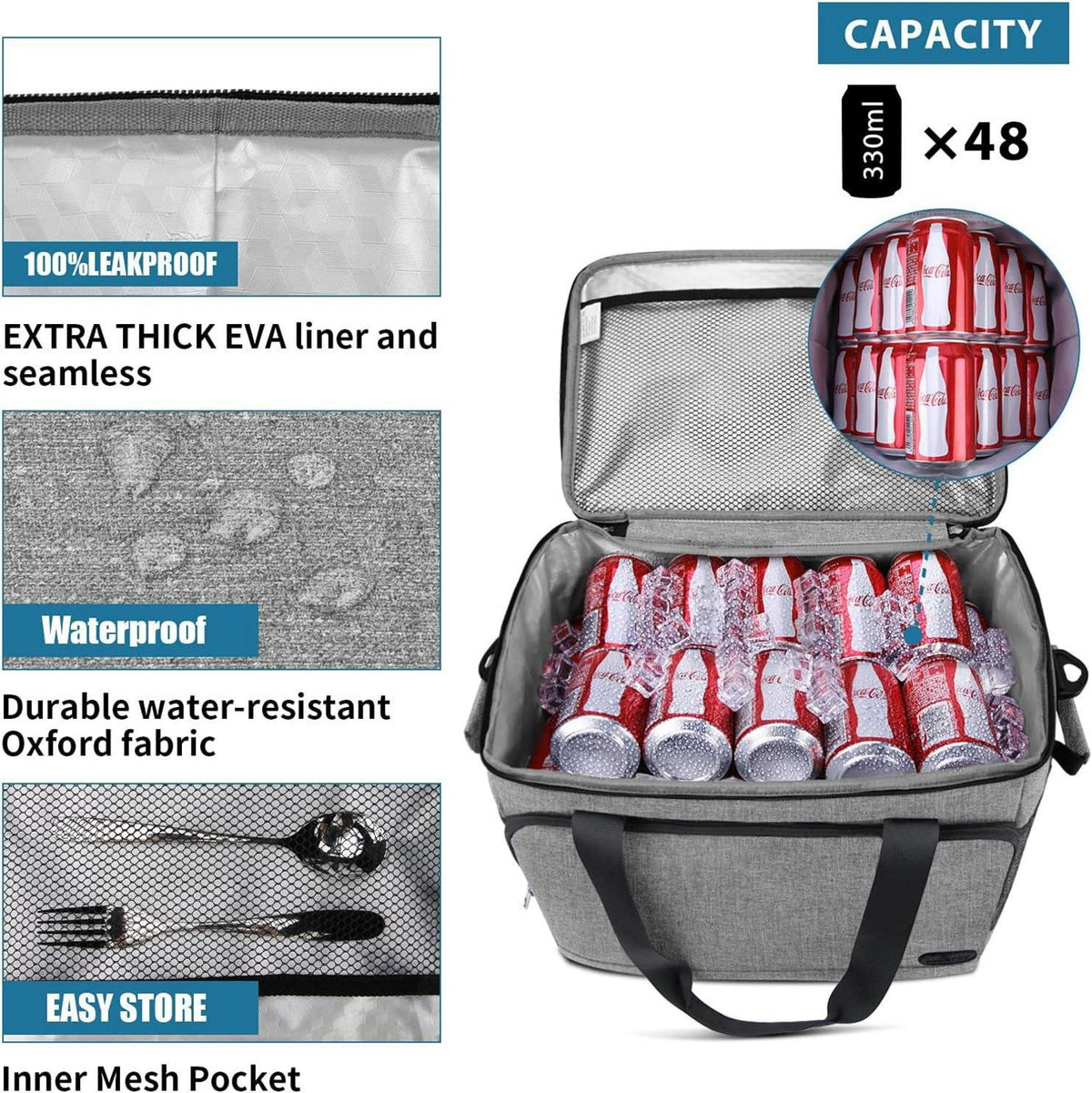 Kühltasche 15L 30L Groß Faltbar Thermotasche