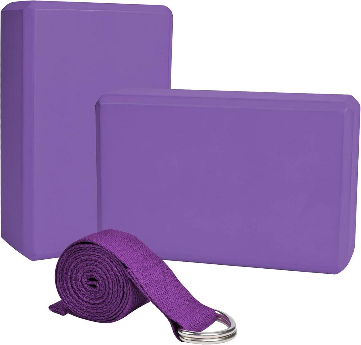 Yoga Block Set mit Baumwoll Yogagurt und Eva Schaumstoff Yogablock