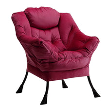 Relaxsessel Ohrensessel Samt Rot – Bequemer Lesesessel