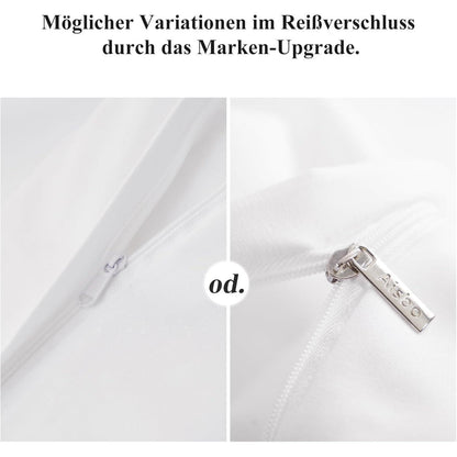 Kissenbezug 40x40 2er Set Weiß Mikrofaser Reißverschluss