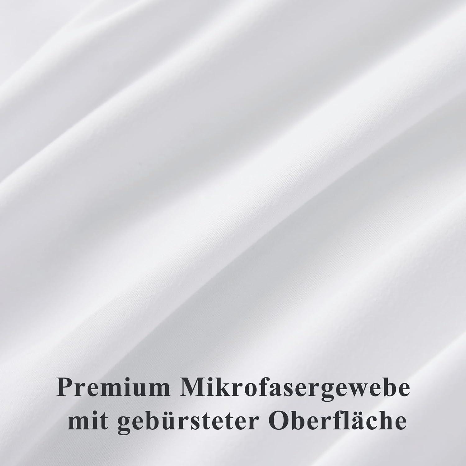 Kissenbezug 50x50 Set Weiß Mikrofaser Reißverschluss - Weich & Atmungsaktiv