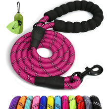 Gepolsterte Hundeleine reflektierend 180x1cm Hot Pink